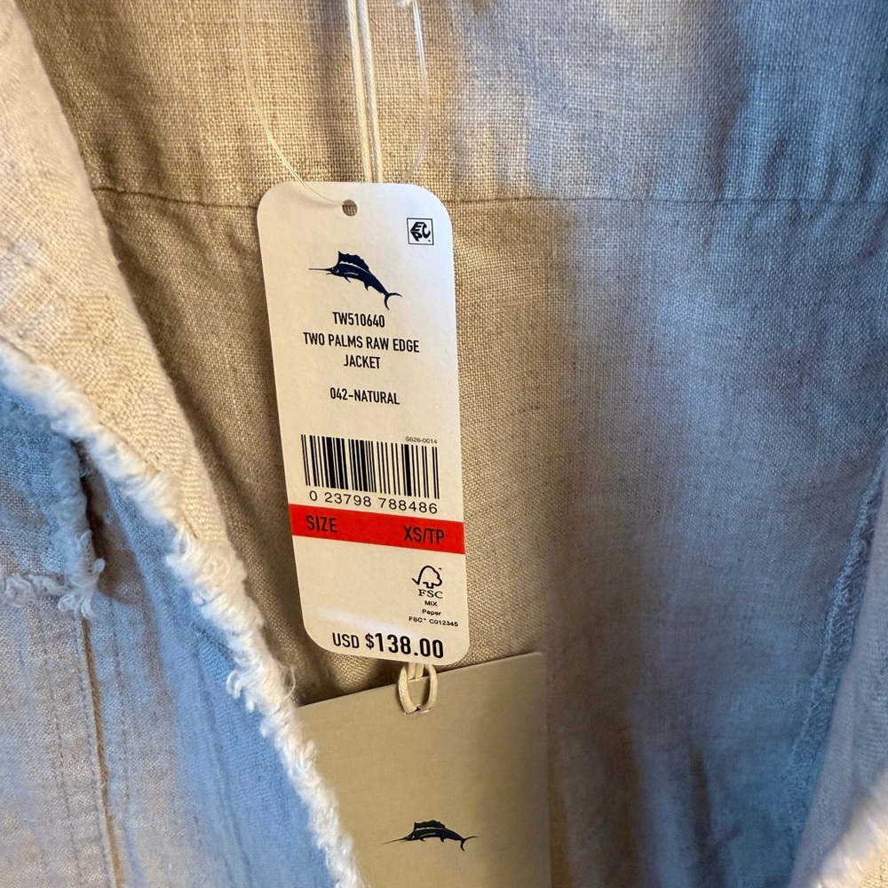Tommy Bahama Two Palms Raw Edge Linen Jacket - Picture 4 of 4